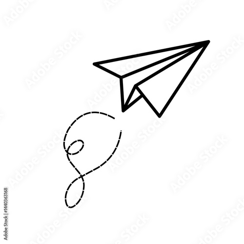 paper plane flying