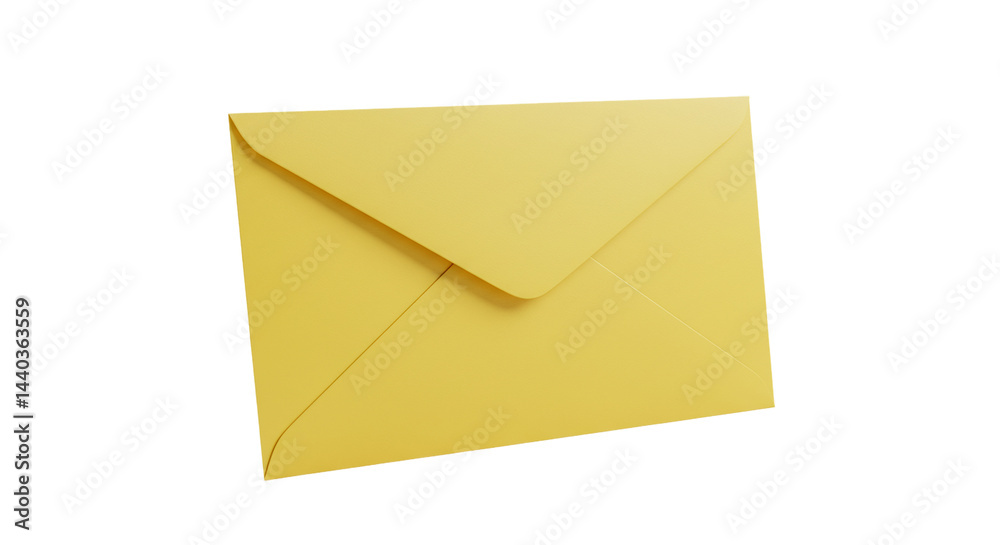 A single yellow envelope with a triangular flap is isolated against a black background image shot close up A single yellow envelope with a triangular flap is isolated against a black background image shot close up