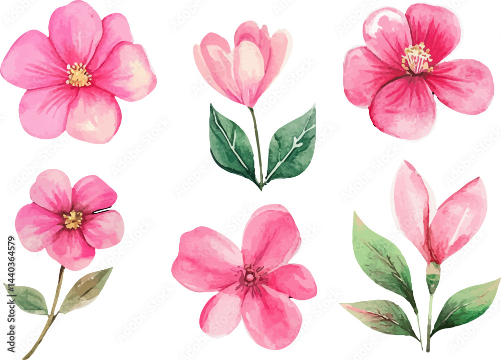 Fototapeta premium seamless pattern with pink flowers