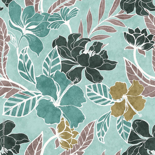 Fototapeta Naklejka Na Ścianę i Meble -  digital allover seamless pattern for kurti garment fabric design ready to print