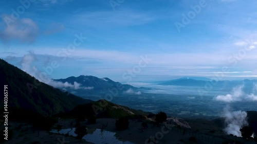 Flying over beautiful mountains