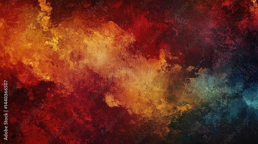 Vibrant Abstract Background Featuring Rich Shades of Red, Orange, Yellow, Blue, and Dark Tones for Artistic Applications Vibrant Abstract Background Featuring Rich Shades of Red, Orange, Yellow, Blue, and Dark Tones for Artistic Applications
