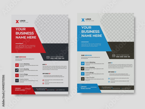 "Professional Business and Corporate Flyer Bundle – Colorful Geometric Designs – A4 Flyer, Brochure, and
 Magazine Templates"