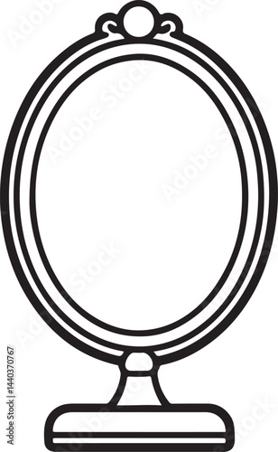mirror line art, black outline, vector and illustration, coloring book page line art drawing