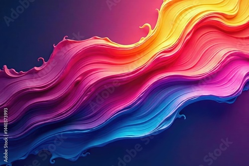 Abstract swirling paint streaks in vibrant hues , dynamic, artistic
