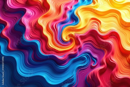 Abstract swirling paint texture in vibrant hues , contemporary, swirl