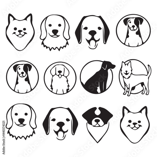 Dog Icons illustration