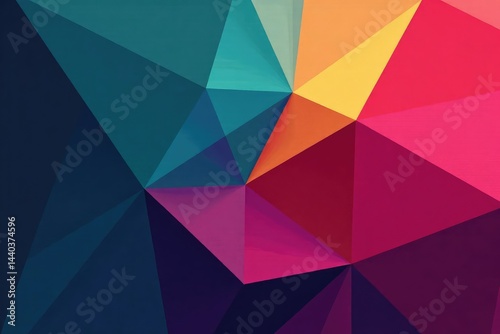 Abstract geometric design with vibrant colors, decor, texture