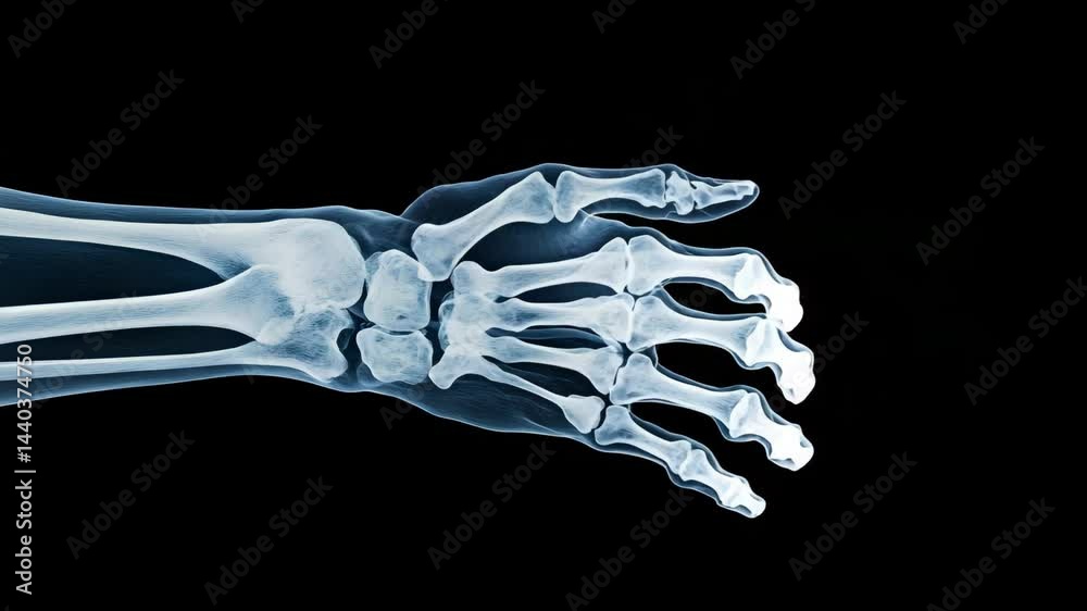 Hand Rx Anatomy Understanding the anatomy of a human hand through detailed x-ray ...