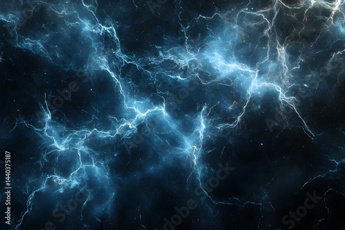 Celestial Symphony of Lightning: A stunning depiction of the raw power of nature, where brilliant bolts of lightning dance across a dark, atmospheric canvas.