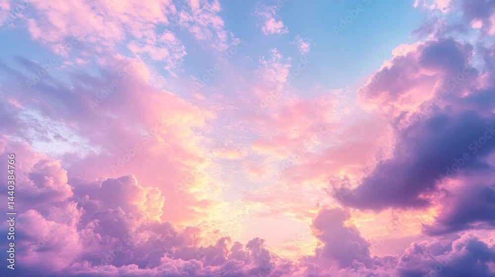 Fototapeta premium Pastel Sky: A Dreamlike Sunset