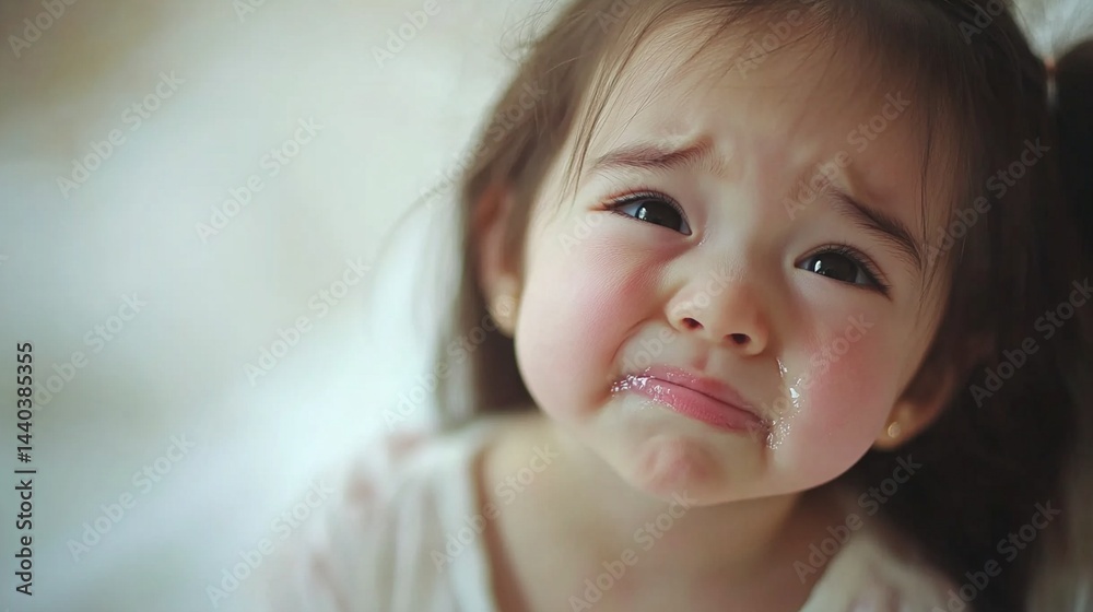 A young child with tearful eyes expresses deep sadness, capturing an emotional moment that highlights vulnerability and innocence in a heartfelt way in this touching scene. A young child with tearful eyes expresses deep sadness, capturing an emotional moment that highlights vulnerability and innocence in a heartfelt way in this touching scene.