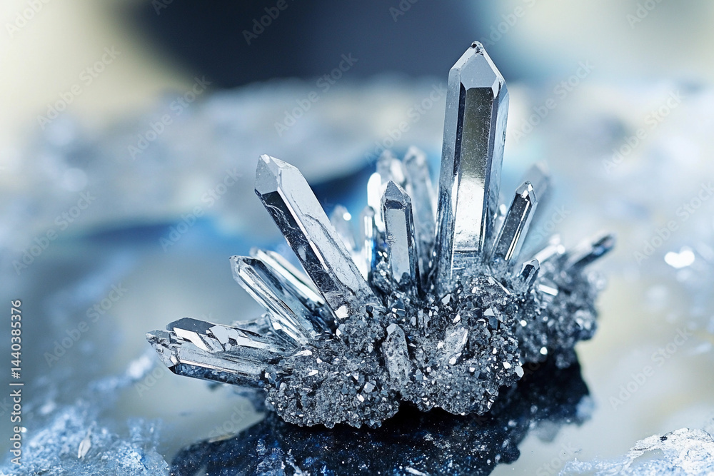 Captivating neodymium mineral specimen with crystal formations Generative AI