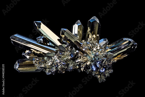 Obraz na płótnie Unique neodymium mineral specimen with intricate crystal formations Generative AI w salonie