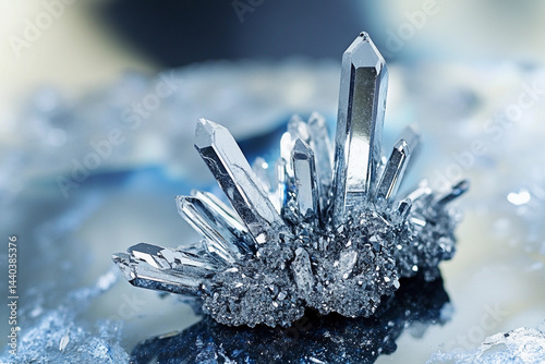 Obraz na płótnie Captivating neodymium mineral specimen with crystal formations Generative AI w salonie