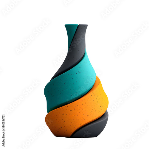 ceramic vase with asymmetrical form