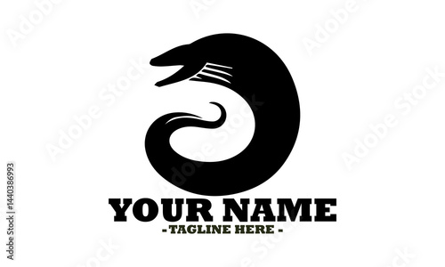 illustration ribbon eel vector design, elegant ribbon eel Vector, ribbon eel logo icon and ribbon eel logo design template