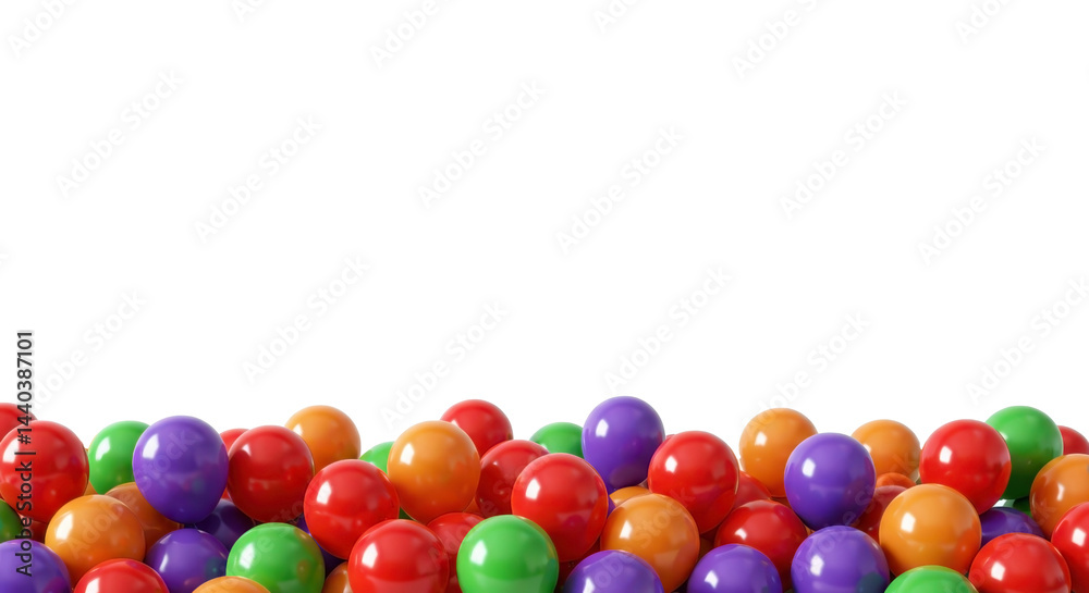 Obraz premium Colorful balloons banner border cut out
