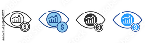 Vision Icon Multiple Style Vector Collection 
