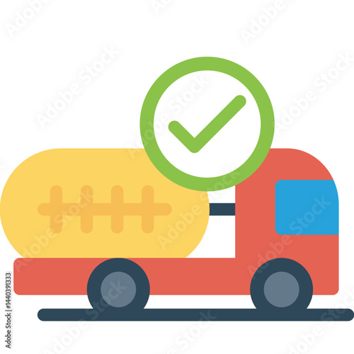 Tanker Truck Flat Icon