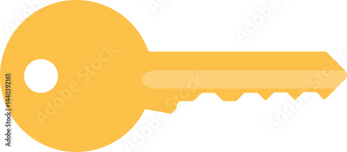 Cartoon metal key illustration.