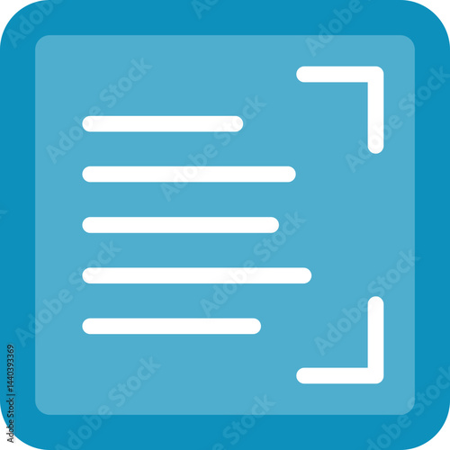 Text Column Flat Icon