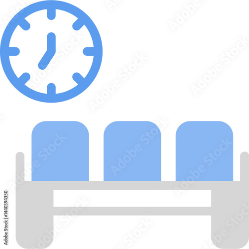 Hospital Waiting Room Flat Icon