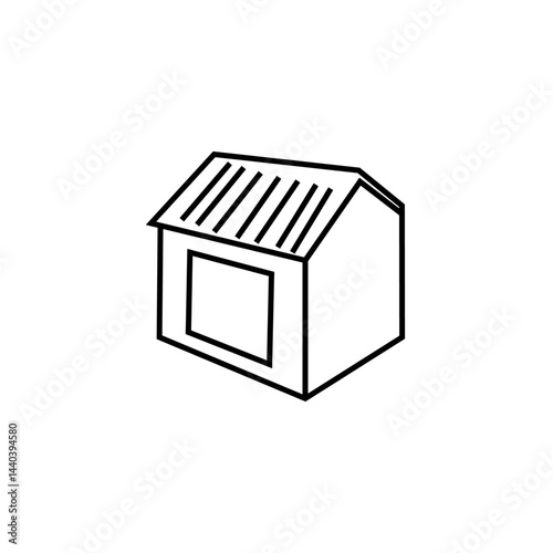 Tiny House Vector Silhouette