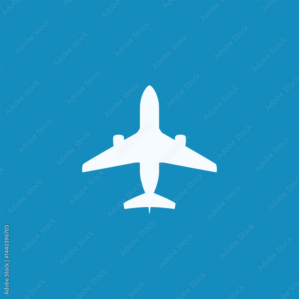 a white airplane in the blue sky a white airplane in the blue sky