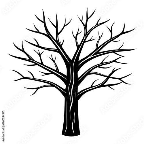 Download Chopped Thin And Long Tree Trunk Branch With Bark And Nodes  Eps File For Design.