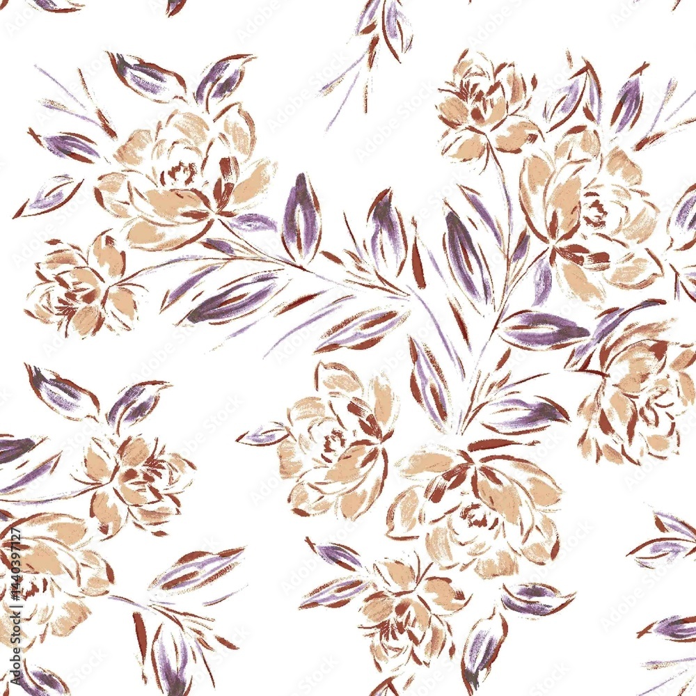 Fototapeta premium digital allover seamless pattern for kurti garment fabric design ready to print