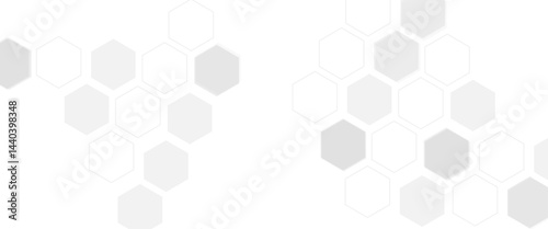 Vector of Hexagons Pattern, Geometric Abstract Background with Simple Hexagonal Elements.