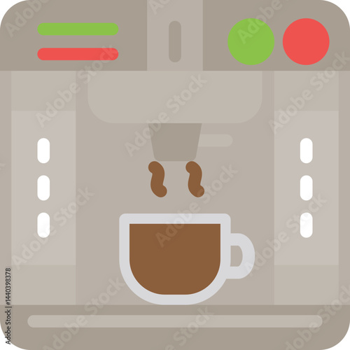 Office Coffee Machine Flat Icon