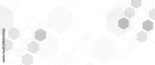 Vector of Hexagons Pattern, Geometric Abstract Background with Simple Hexagonal Elements.