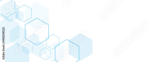 Vector hexagons pattern for Medical, technology or science design
