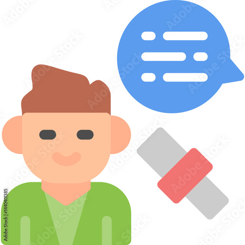 Discussion Moderator Flat Icon