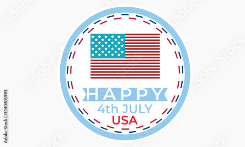 USA  4th of july icon, 4th of july  celebration USA vector illustration.