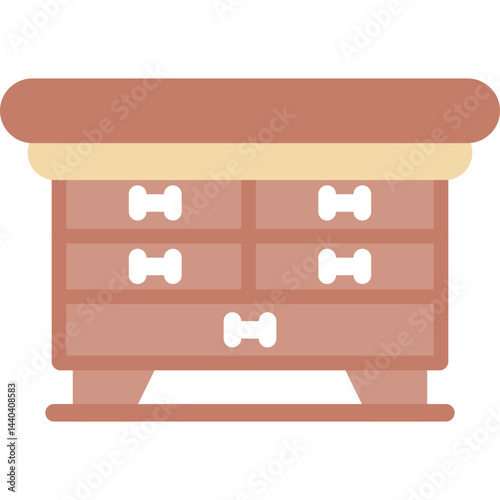 Chest of Drawers Flat Icon