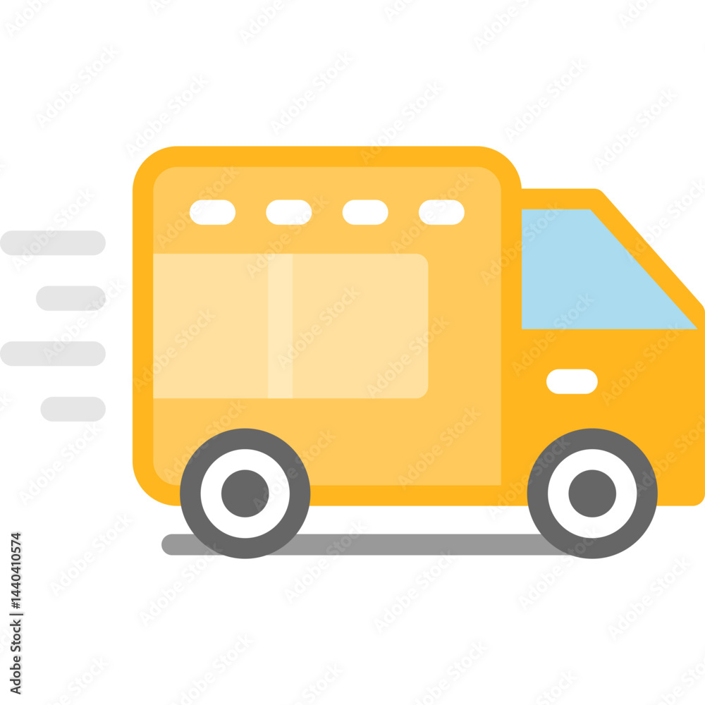 Naklejka premium Van Flat Icon