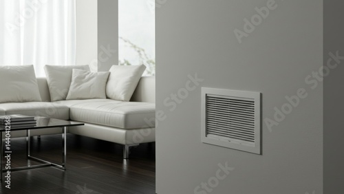 Modern living room with vent