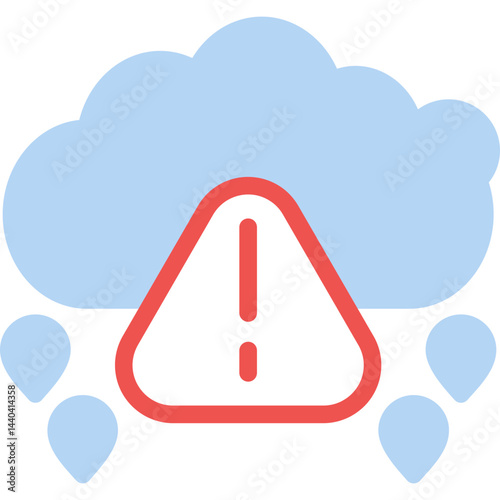 Cloudburst Flat Icon