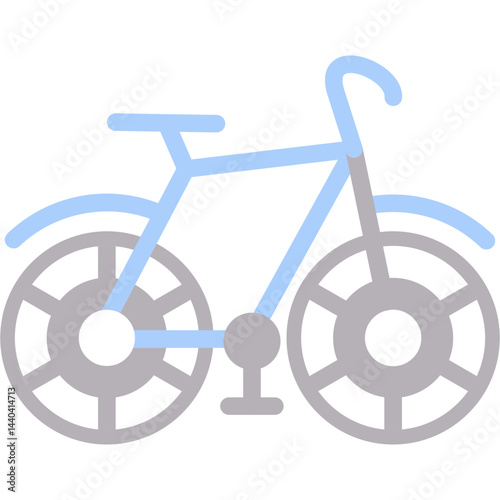 Mountain Biking Flat Icon