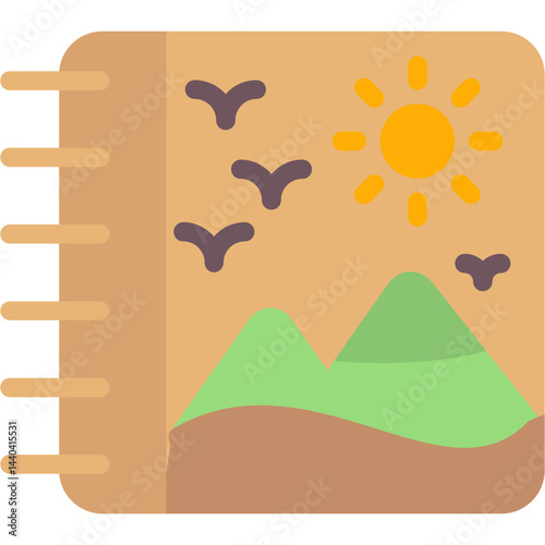 Sketchbook Flat Icon