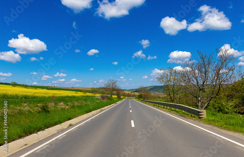 Obraz na płótnie Landscape with a road in the countryside of Transylvania - Romania w salonie