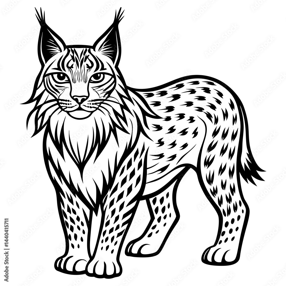Obraz premium Download Lynx Vector Illustration Svg File For Design.