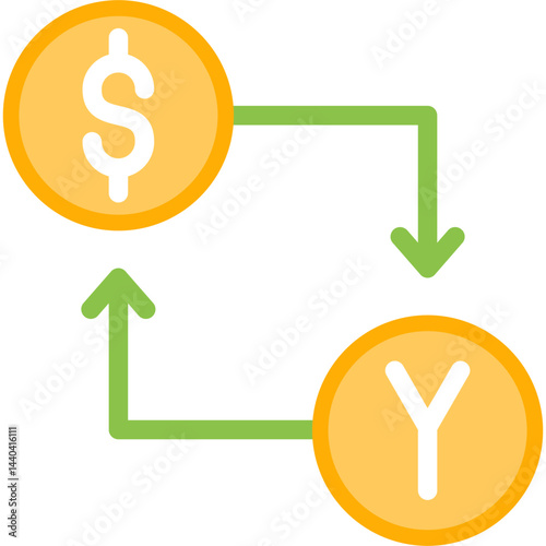 Currency Exchange Flat Icon