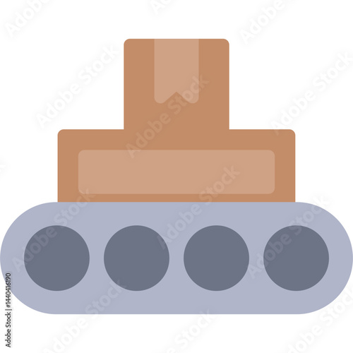 Airport Conveyor Belt Flat Icon