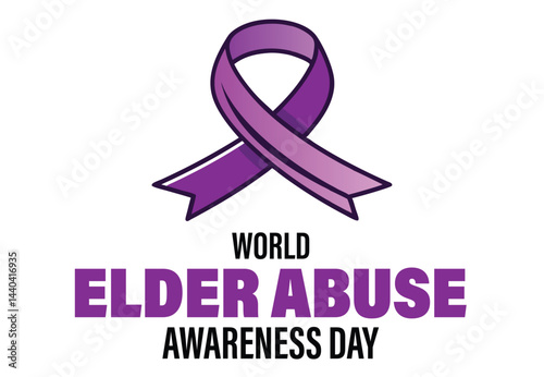 World Elder abuse Awareness Day, banner and flyer vector text