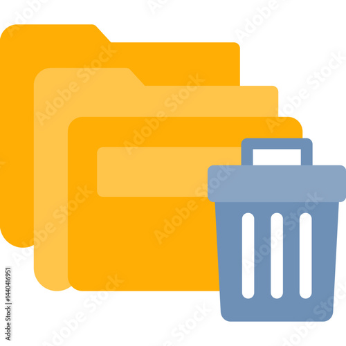 Folder Deletion Flat Icon