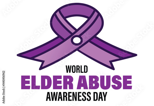World Elder abuse Awareness Day, banner and flyer vector typography